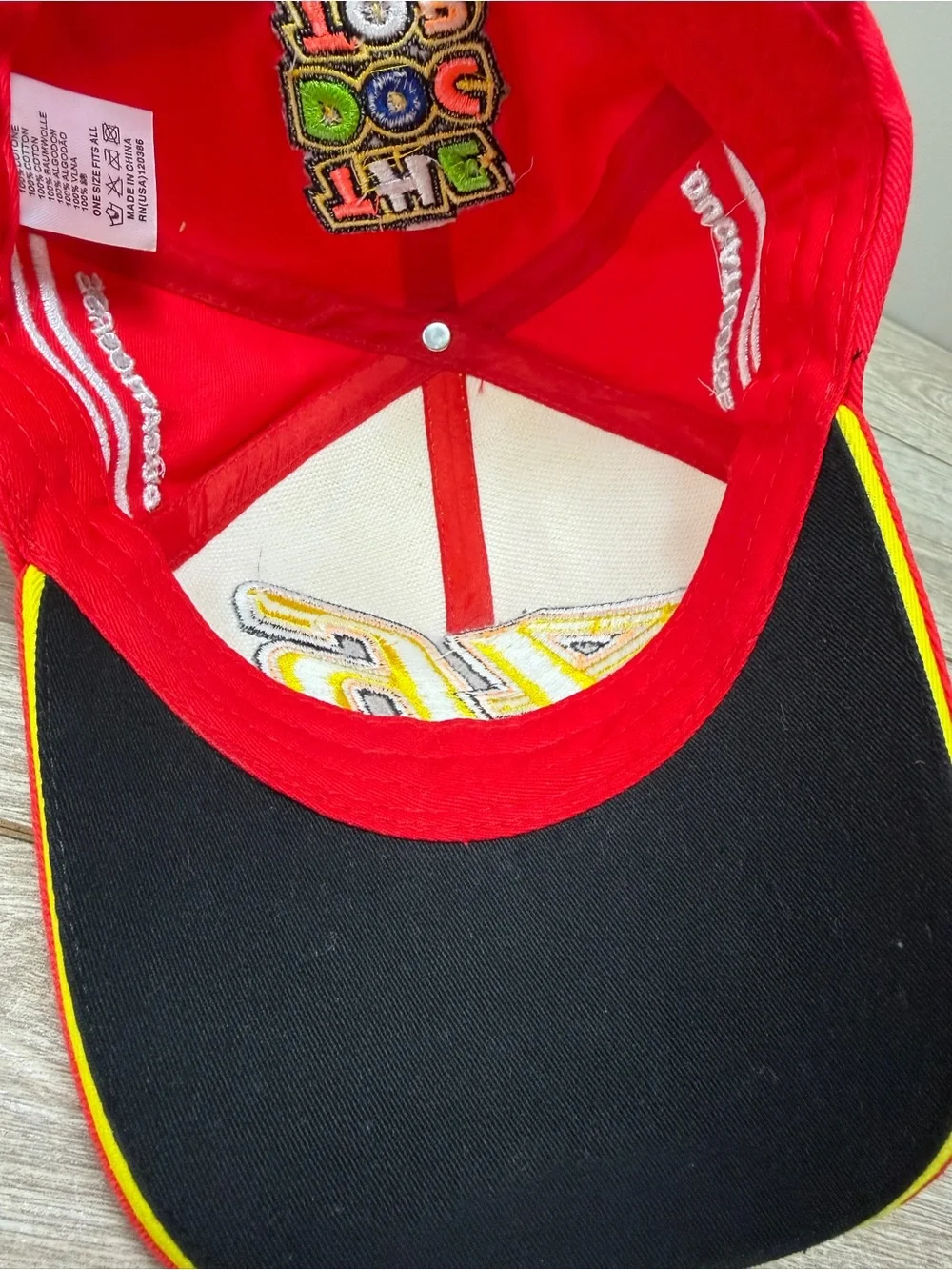 Valentino Rossi Red and Yellow VR46 x Ducati Corse The Doctor Moto GP Cap Hat